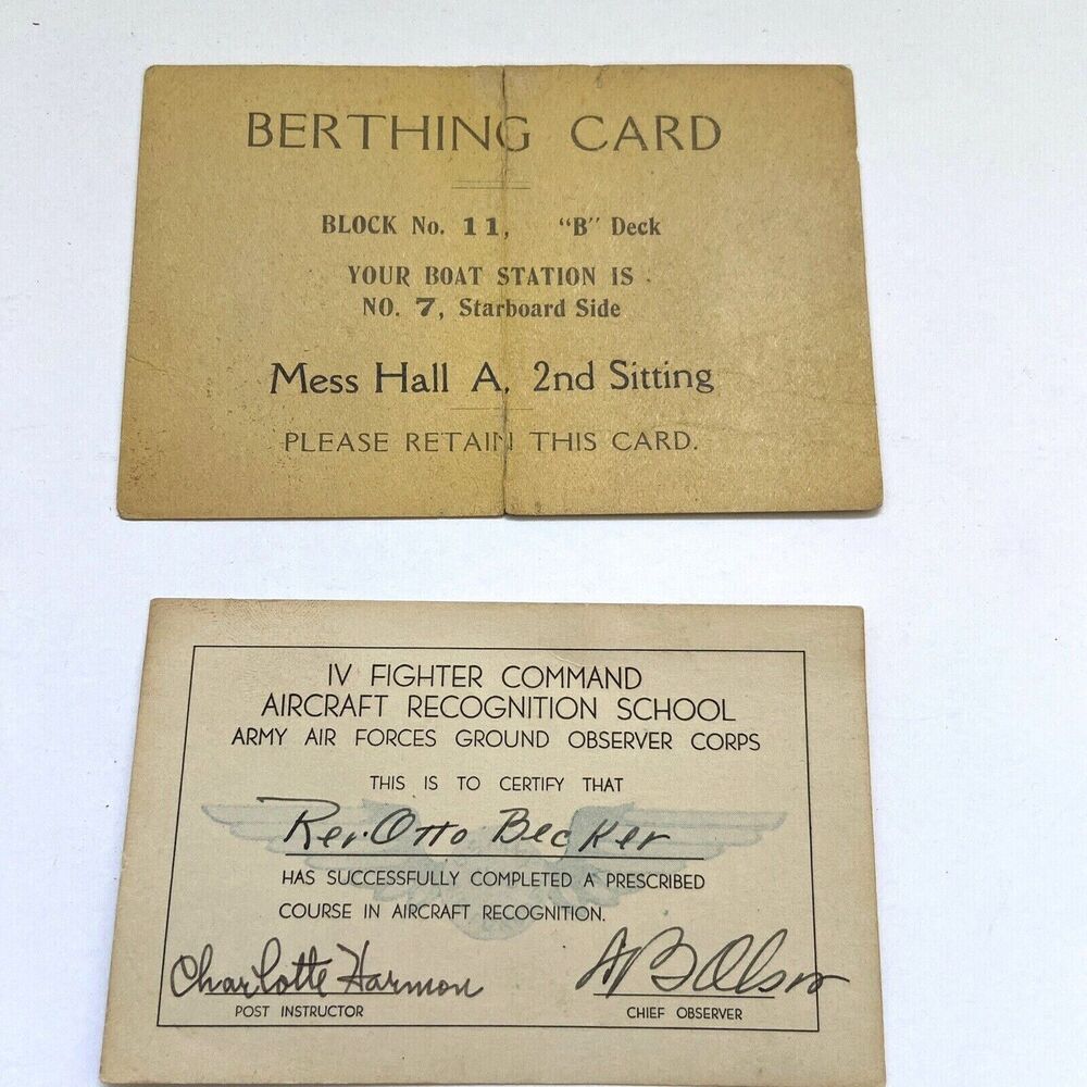 4th Fighter Command Aircraft Recognition School Aircraft Warning Army WW2 Lot